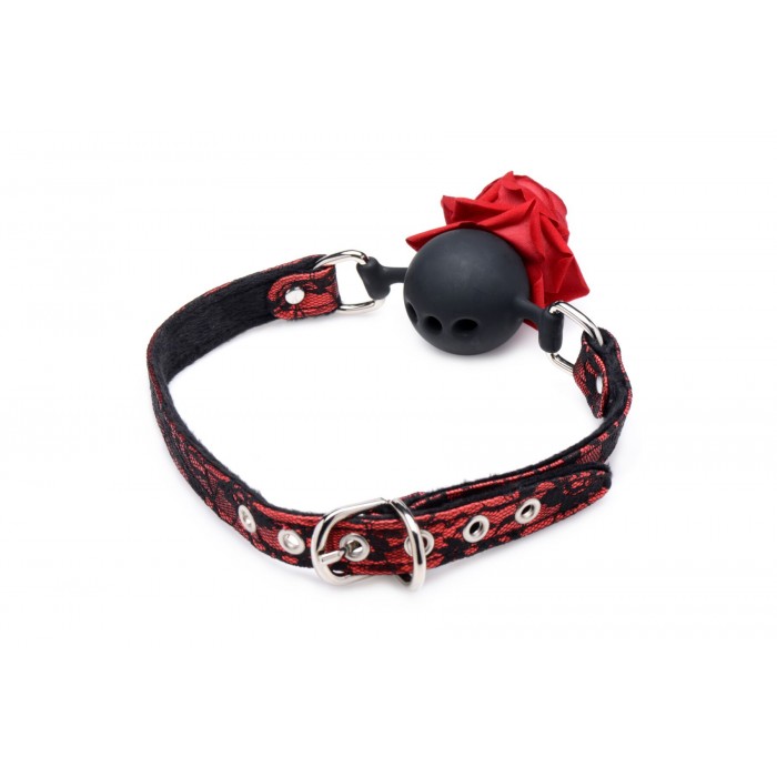 Кляп у вигляді троянди Master Series Eye-Catching Ball Gag With Rose