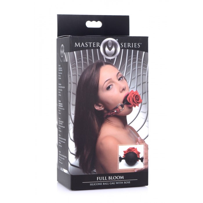 Кляп у вигляді троянди Master Series Eye-Catching Ball Gag With Rose