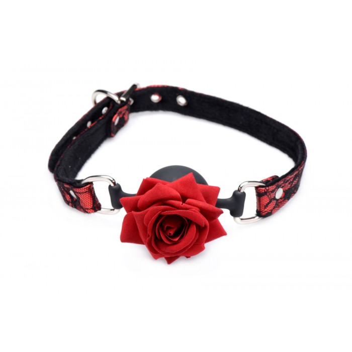 Кляп у вигляді троянди Master Series Eye-Catching Ball Gag With Rose