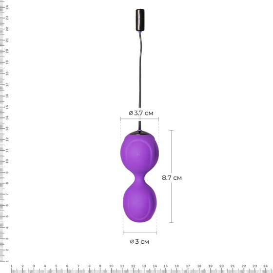 Вагінальні кульки з вібрацією Adrien Lastic Kegel Vibe Purple