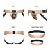 Труси для страпону Strap-On-Me Leatherette HARNESS CURIOUS - HOLOGRAPHIC ROSE GOLD