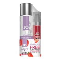 Комплект лубрикантов System JO GWP - Agape 120 ml & Oral Delight - Strawberry 30 мл