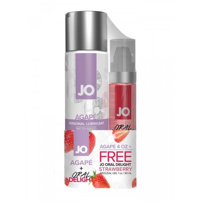 Комплект лубрикантів System JO GWP-Agape 120 ml&Oral Delight-Strawberry 30 мл