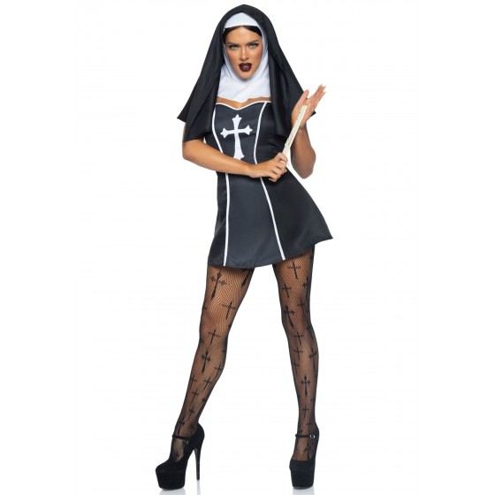 Еротичний костюм черниці Leg Avenue Naughty Nun S