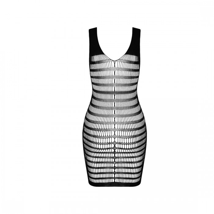 Бодистокинг-платье с открытой грудью Passion BS092, размер One Size, Черный