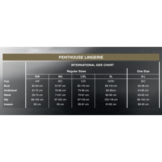 Ажурное боди Penthouse - Turned On Black L/XL