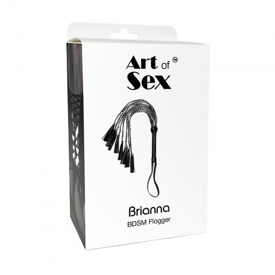 Ажурна батіг з еко шкіри Art of Sex - Brianna, колір Чорний
