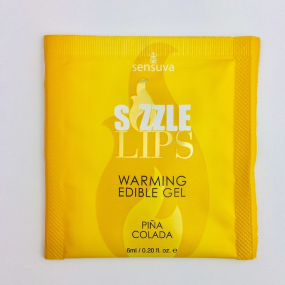 Пробник масажного гелю Sensuva - Sizzle Lips Pina Colada (6 мл)