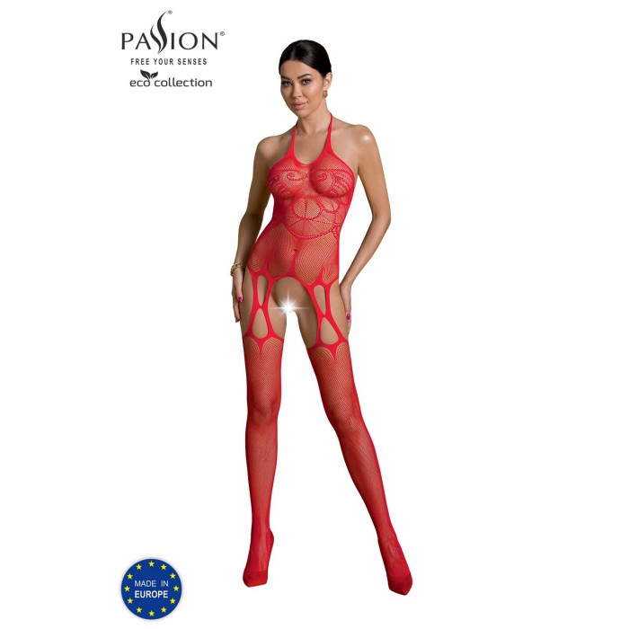 Бодістокінг з доступом Passion ECO BS002, розмір One Size, Червоний
