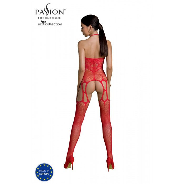 Бодістокінг з доступом Passion ECO BS002, розмір One Size, Червоний