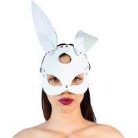 Шкіряна маска Зайчики Art of Sex - Bunny mask, колір Білий