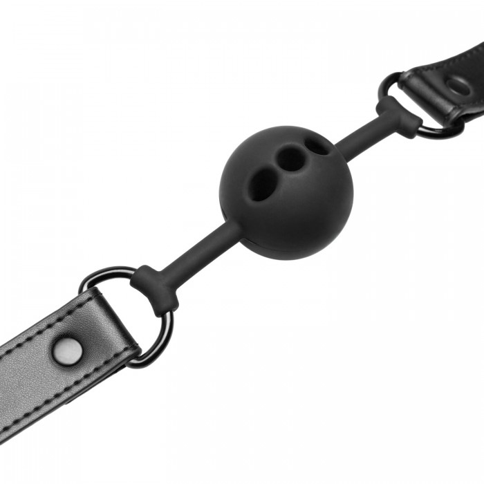 Кляп с отверстиями для дыхания Bedroom Fantasies Ball Gag Breathable Silicone - Black