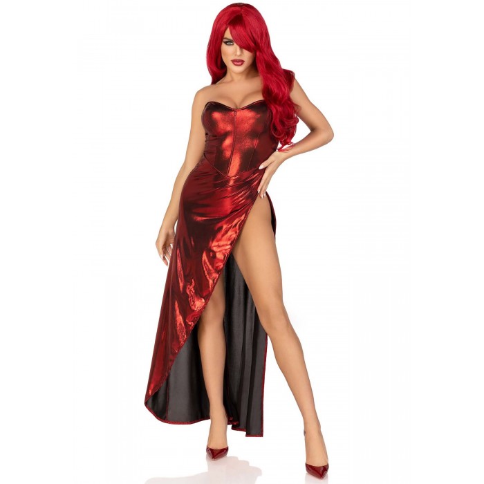 Еротична сукня Leg Avenue Shimmer Bodysuit зі спідницею, розмір M