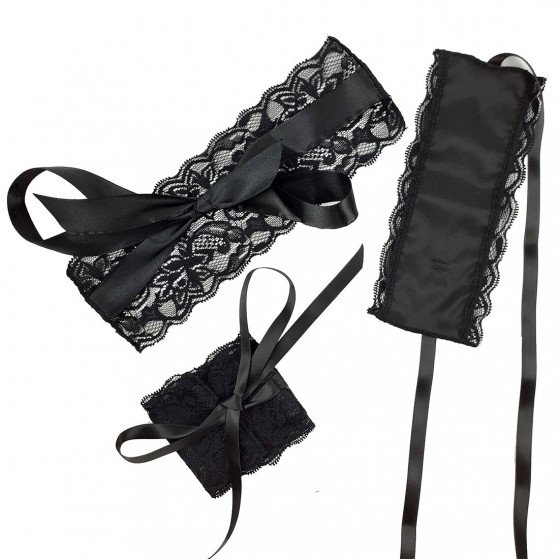 Эротический набор повязка на глаза и наручники Art of Sex Blindfold and Handcuffs Aria
