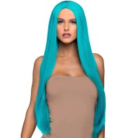 Эротический парик Leg Avenue Long straight center part wig turquoise