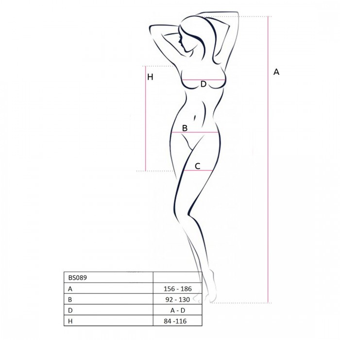 Бодистокинг-платье Passion BS089, размер One Size, Черный