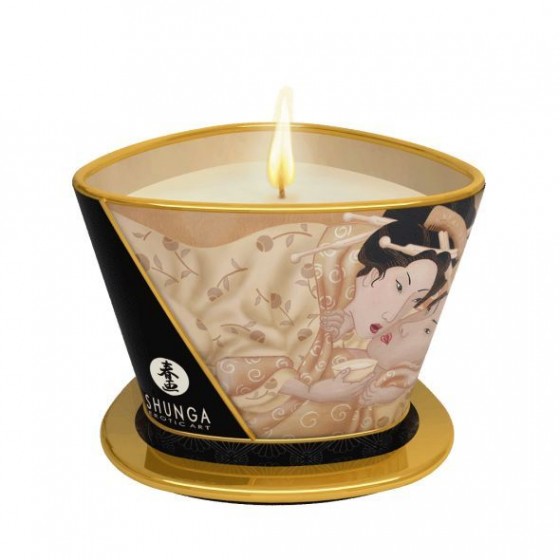Масажна свічка з афродизіаками Shunga Massage Candle - Vanilla Fetish (170 мл)