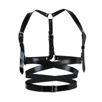Шкіряна портупея Art of Sex - Melani Leather harness, Чорна L-2XL