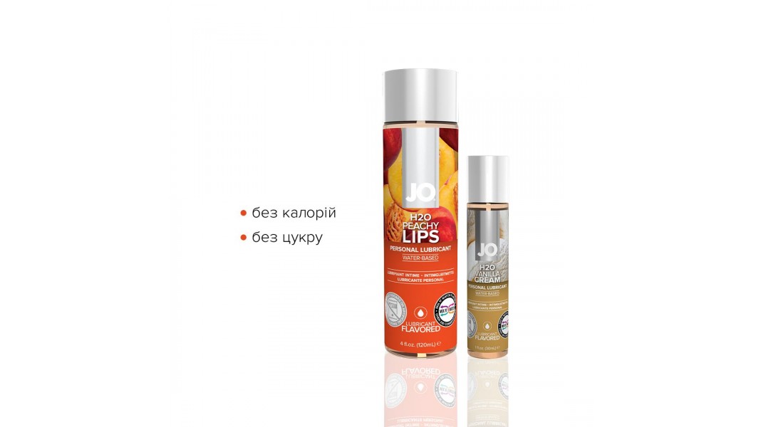 Комплект лубрикантів System JO GWP - Peaches&Cream - Peachy Lips 120 мл&H2o Vanilla 30 мл