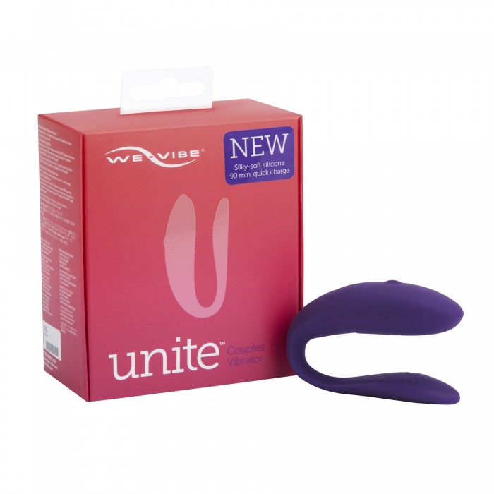 Вібратор для пар We-Vibe Unite з пультом ДУ, Фіолетовий