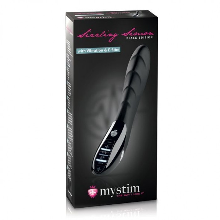 Вібратор з електростимуляцією Mystim Sizzling Simon eStim Black