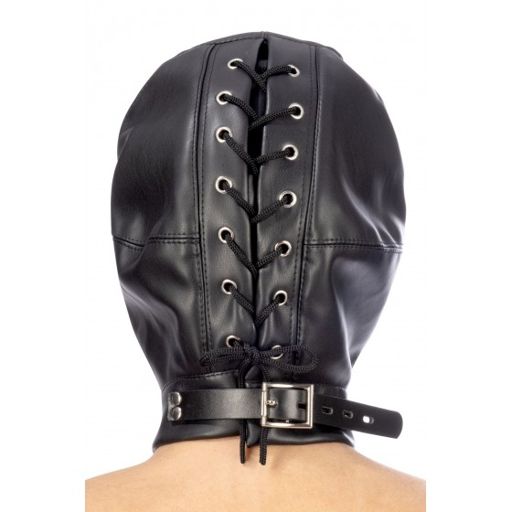 Капюшон зі знімною маскою Fetish Tentation BDSM hood in leatherette with removable mask