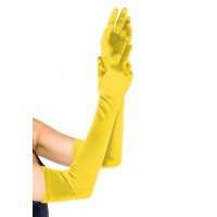 Leg Avenue Extra Long Satin Gloves yellow
