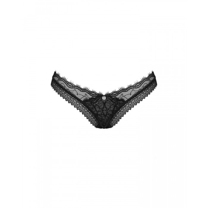 Эротические трусики Obsessive Medilla thong, Черные, размер M/L