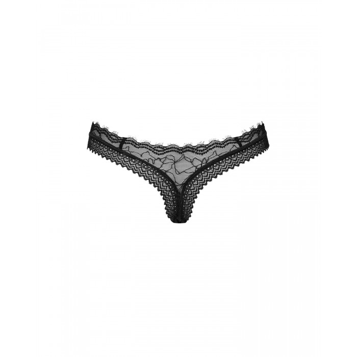 Эротические трусики Obsessive Medilla thong, Черные, размер M/L