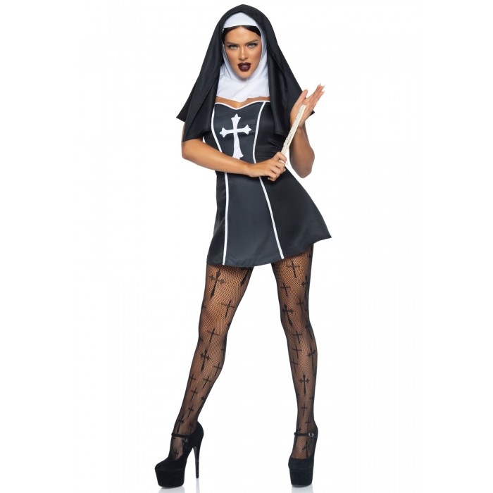 Еротичний костюм черниці Leg Avenue Naughty Nun, розмір M