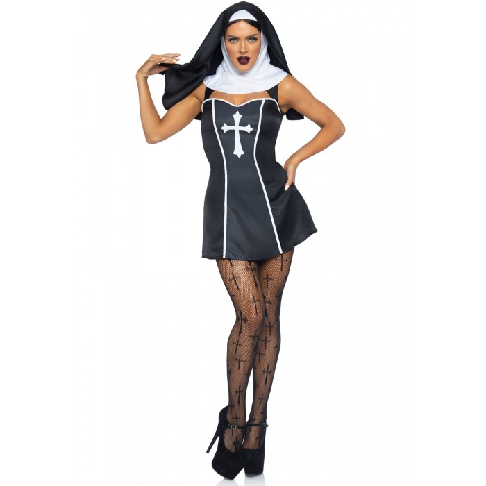 Еротичний костюм черниці Leg Avenue Naughty Nun, розмір M