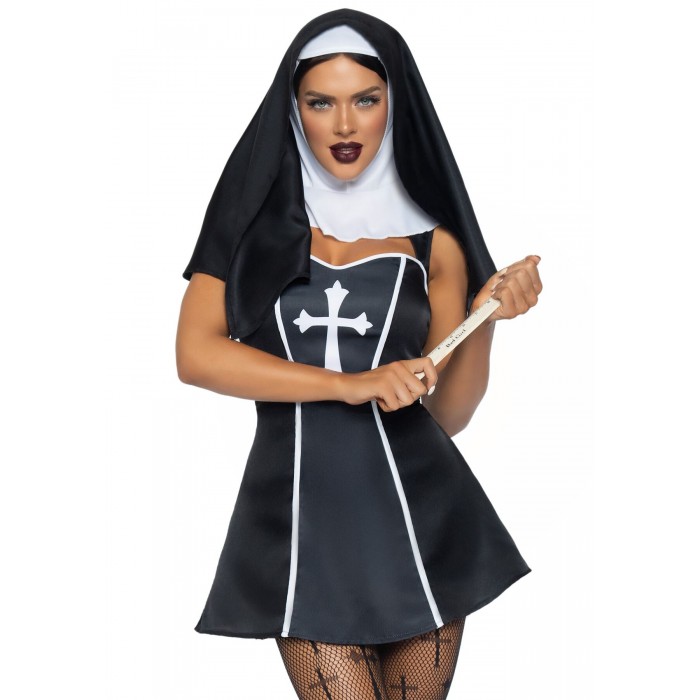 Еротичний костюм черниці Leg Avenue Naughty Nun, розмір M