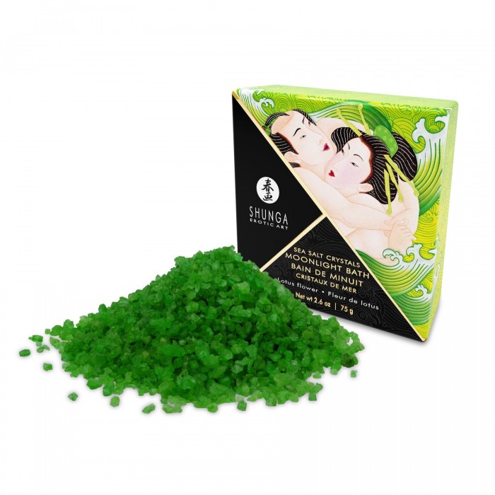 Соль для ванны Shunga Moonlight Bath – Lotus Flower (75 г), соль Мертвого моря