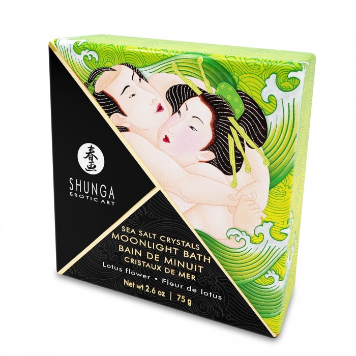 Соль для ванны Shunga Moonlight Bath – Lotus Flower (75 г), соль Мертвого моря