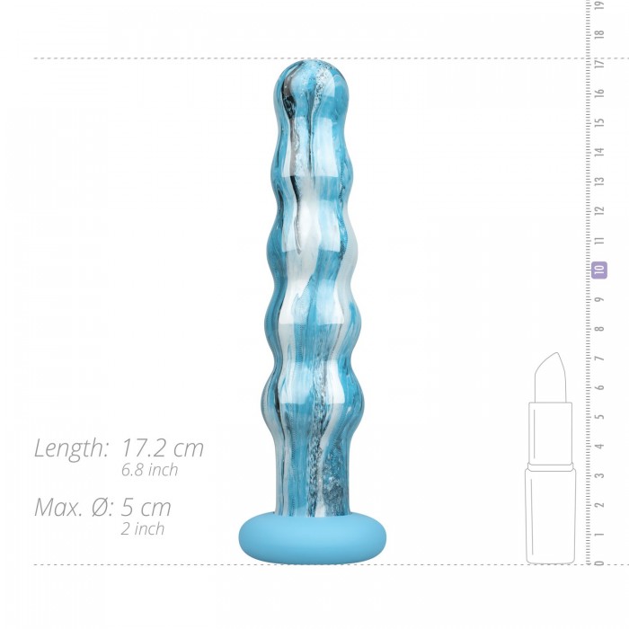 Скляний дилдо Gildo - Ocean Flow Glass Dildo