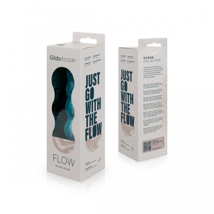 Скляний дилдо Gildo - Ocean Flow Glass Dildo