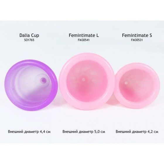Менструальная чаша Femintimate Eve Cup размер S с переносным душем