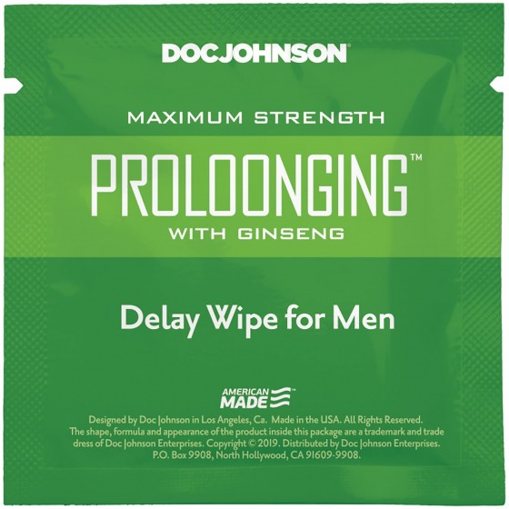 Пролонгуюча серветка Doc Johnson Delay Wipe For Men