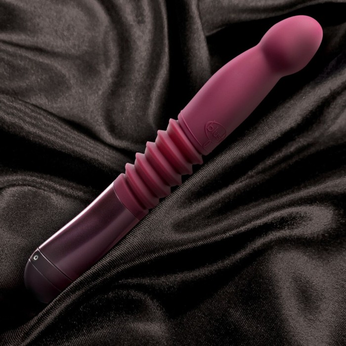 Вібратор пульсатор Temptasia by Blush - Trixie Thrusting Dildo - Wine Red