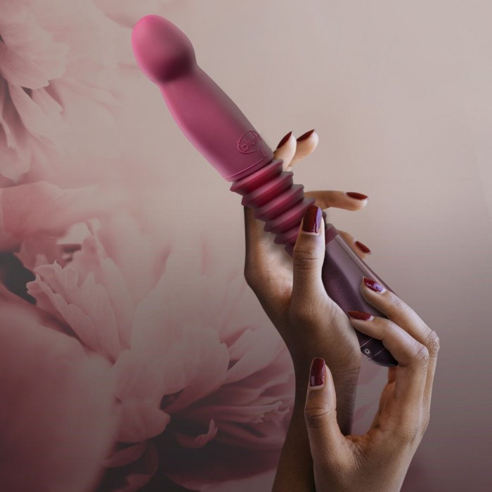 Вібратор пульсатор Temptasia by Blush - Trixie Thrusting Dildo - Wine Red