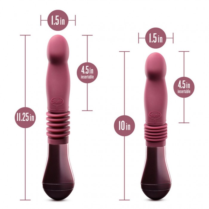Вібратор пульсатор Temptasia by Blush - Trixie Thrusting Dildo - Wine Red
