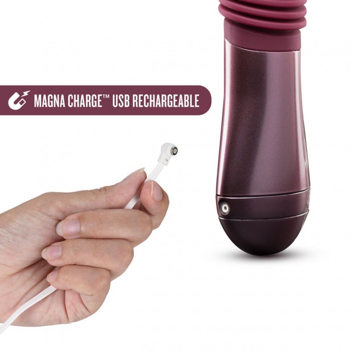 Вібратор пульсатор Temptasia by Blush - Trixie Thrusting Dildo - Wine Red