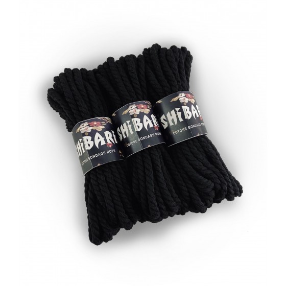 Бавовняна мотузка для шібарі Feral Feelings Shibari Rope, 8 м чорна