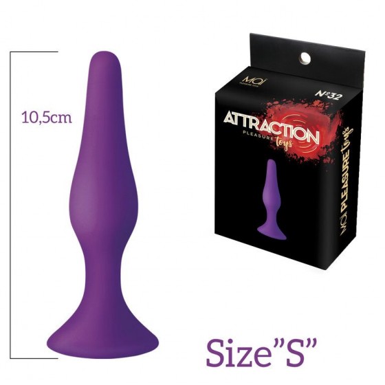 Анальна пробка на присосці MAI Attraction Toys № 32 Purple