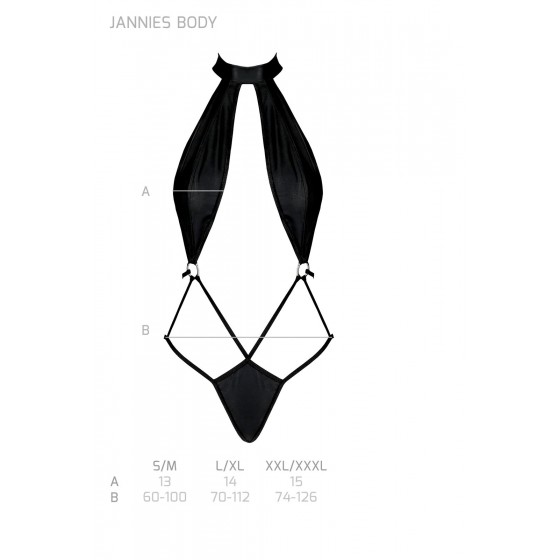 Еротичний боді JANNIES BODY black L/XL - Passion