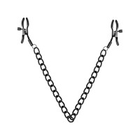 Bedroom Fantasies Nipple Clamps with Chain - Black