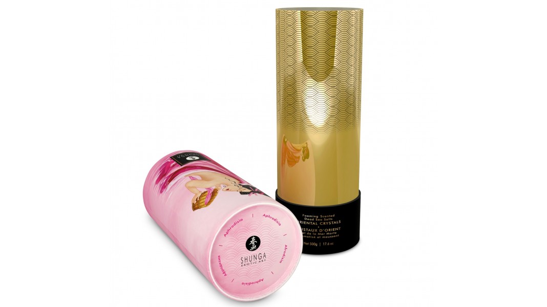 Пенящаяся соль для ванны Shunga Dead Sea salt Oriental Crystals — Rose Petal (500 г), Мертвого моря