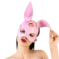 Шкіряна маска Зайчики Art of Sex - Bunny mask, колір Рожевий