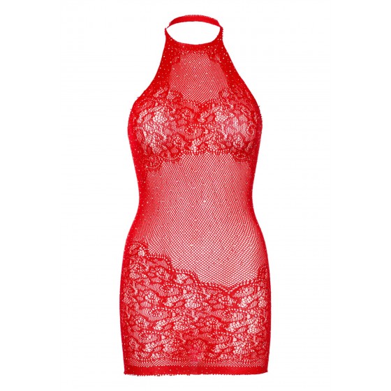Еротична сукня Leg Avenue Rhinestone halter mini dress OS Red