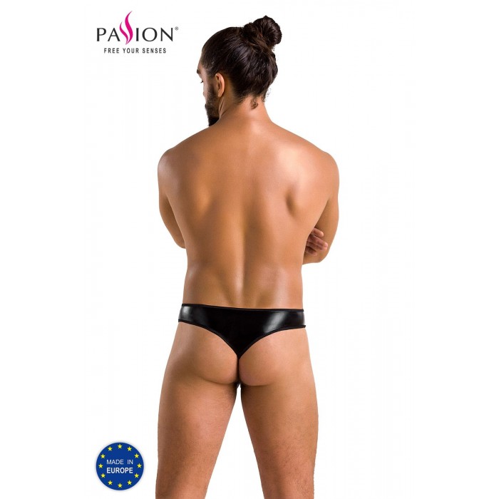 Чоловічі стринги під латекс Passion 033 THONG PAUL, розмір L/XL, Чорні